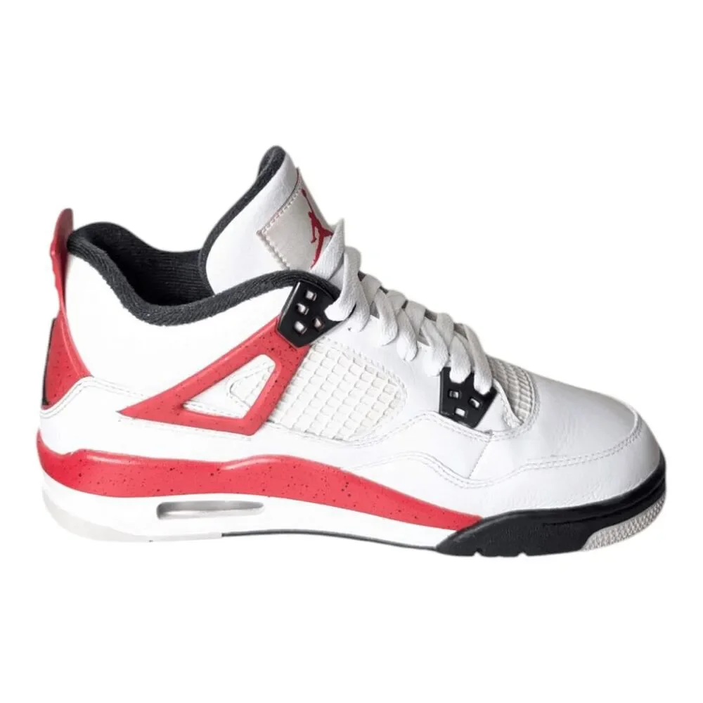 NIKE Air Jordan 4 Retro 'Red Cement' Sneakers Size 7Y/W8.5